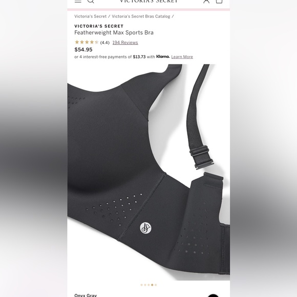 Victoria’s Secret Featherweight Max Sports Bra Gray 32DD (32E) BRAND NEW!! - Picture 5 of 7